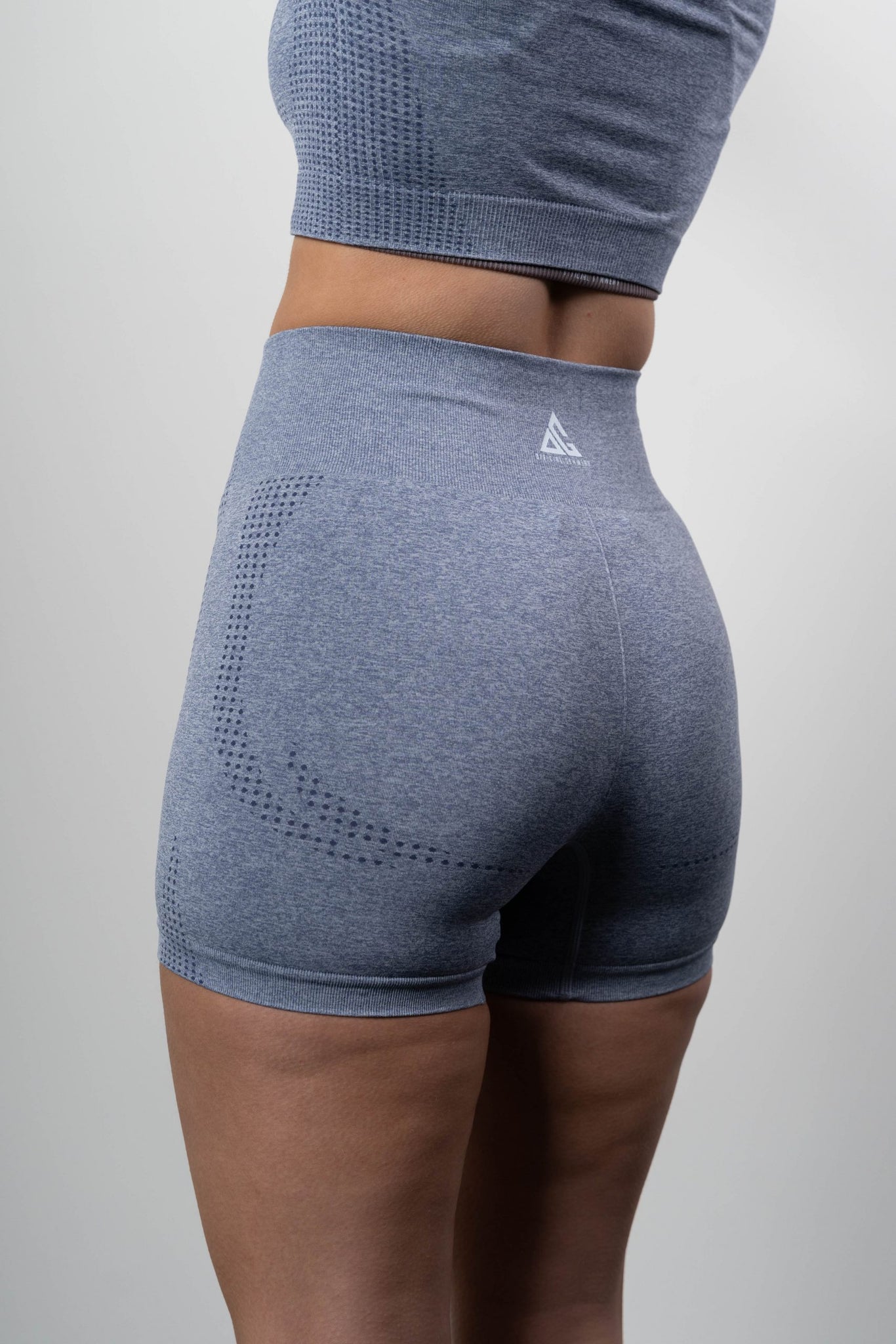 Genesis Seamless Shorts - Blue  high waisted seamless gym shorts –  Official Gymwear